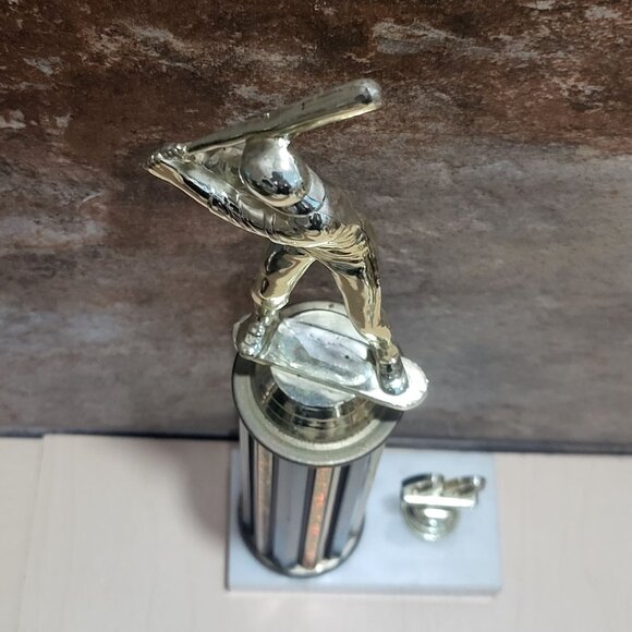 Vintage Baseball Player Sports Award Batting Male Figure - Picture 3 of 10